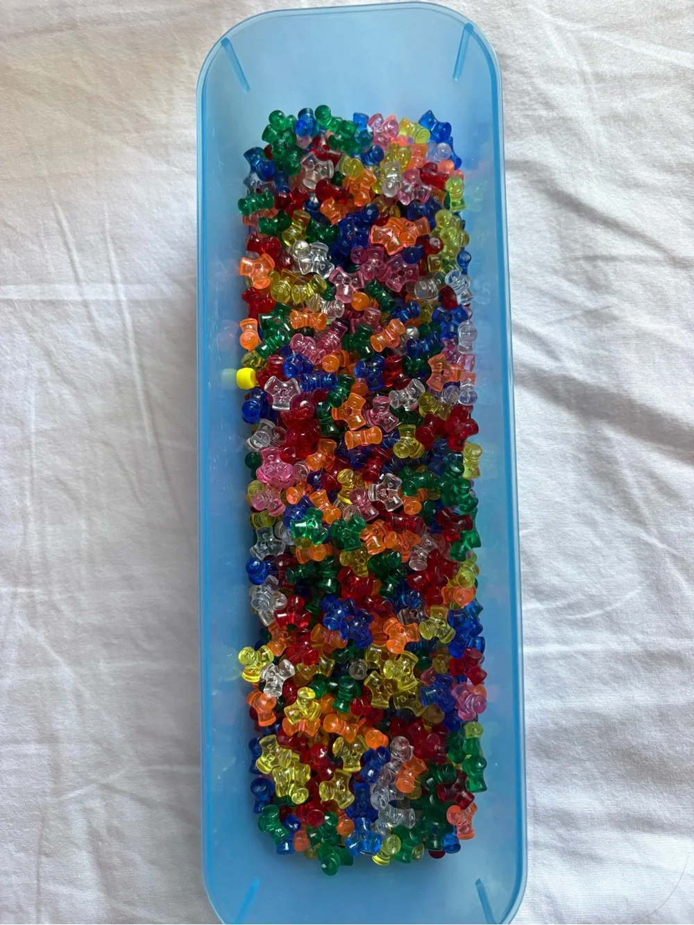 Blue Plastic Compartment Jewelry Bead Organizer - Blue